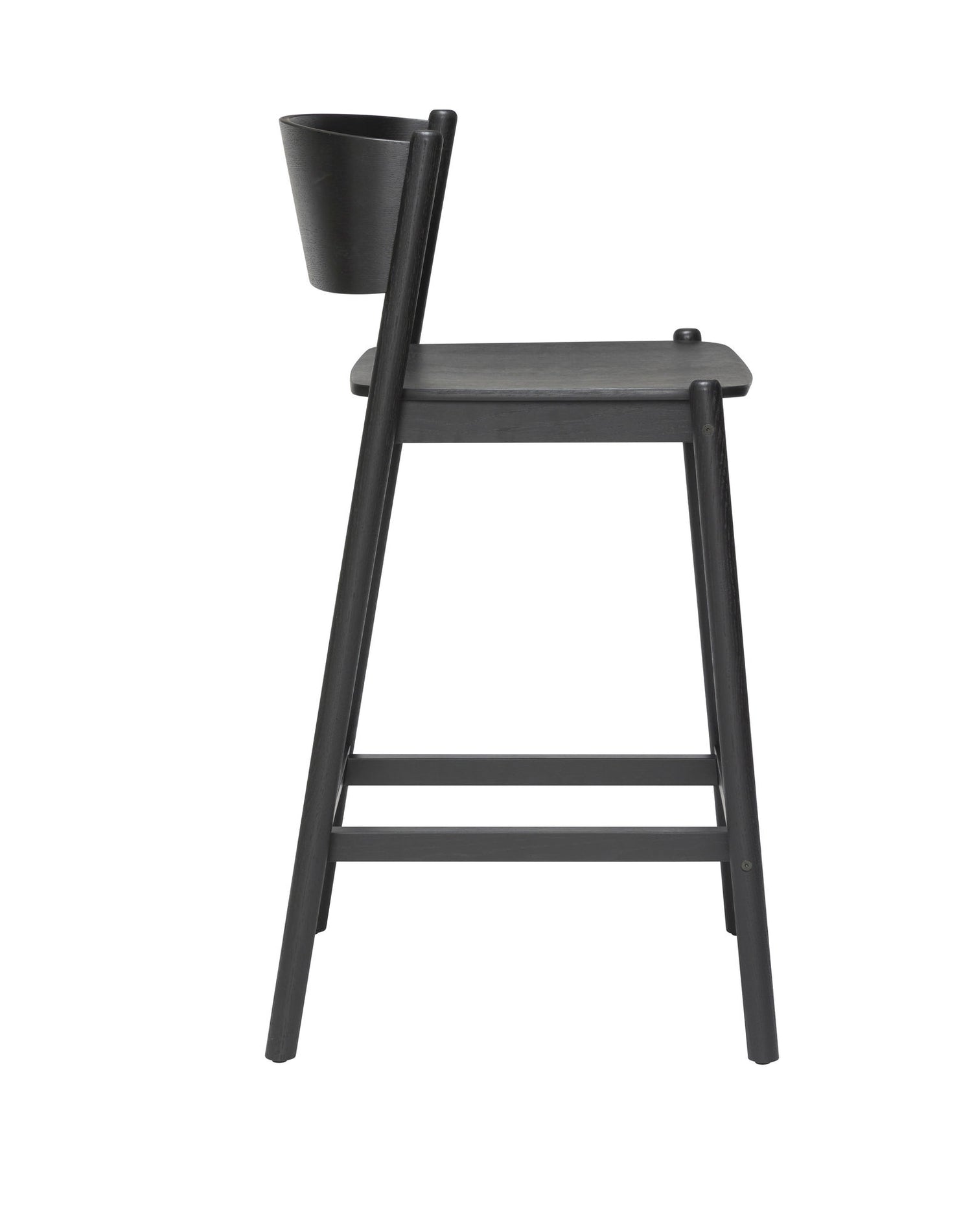 Banco de barra oblíquo preto - 50x55xh103cm