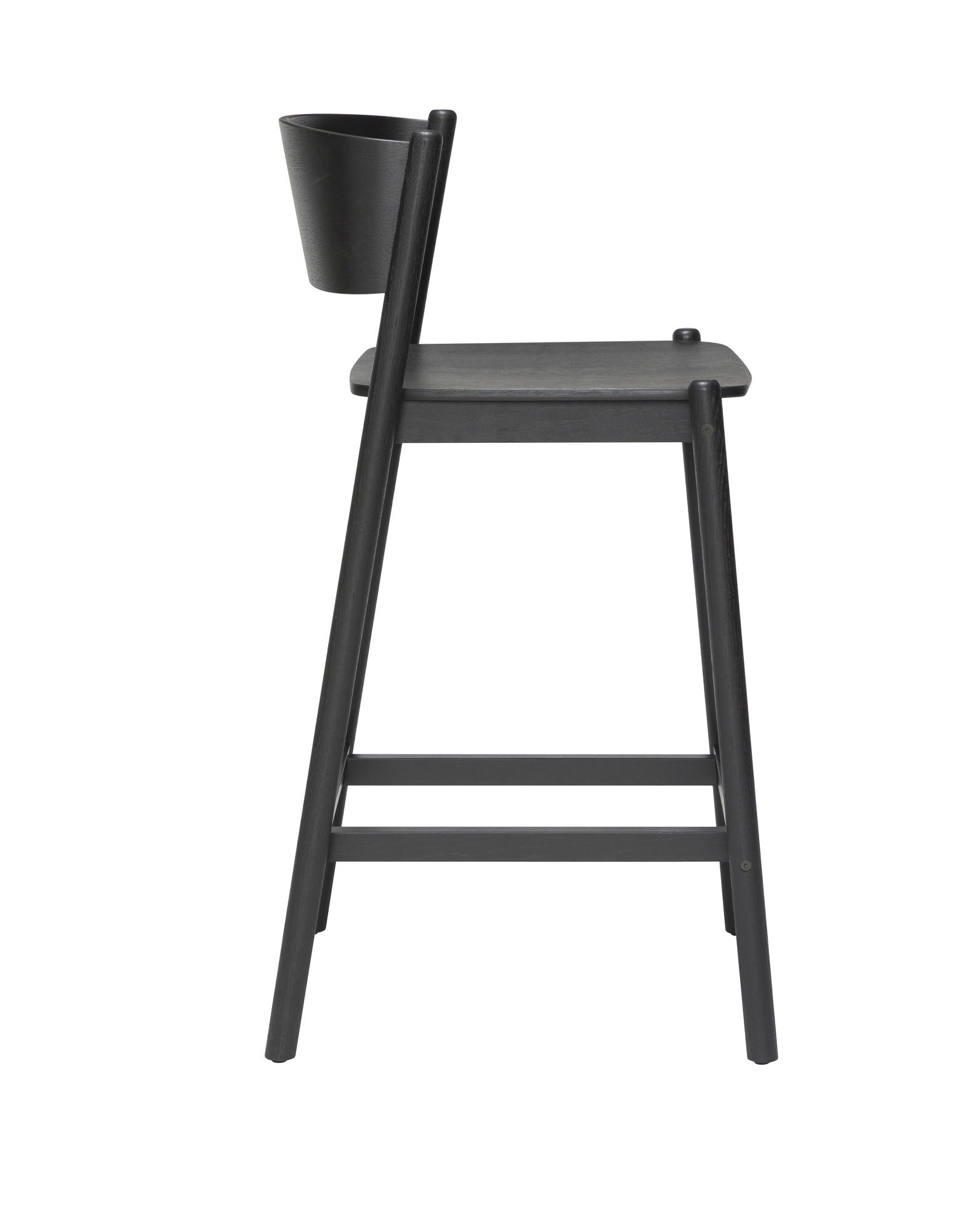 Banco de barra oblíquo preto - 50x55xh103cm