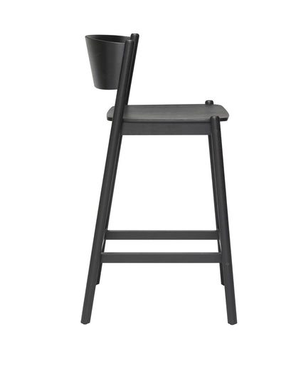 Banco de barra oblíquo preto - 50x55xh103cm