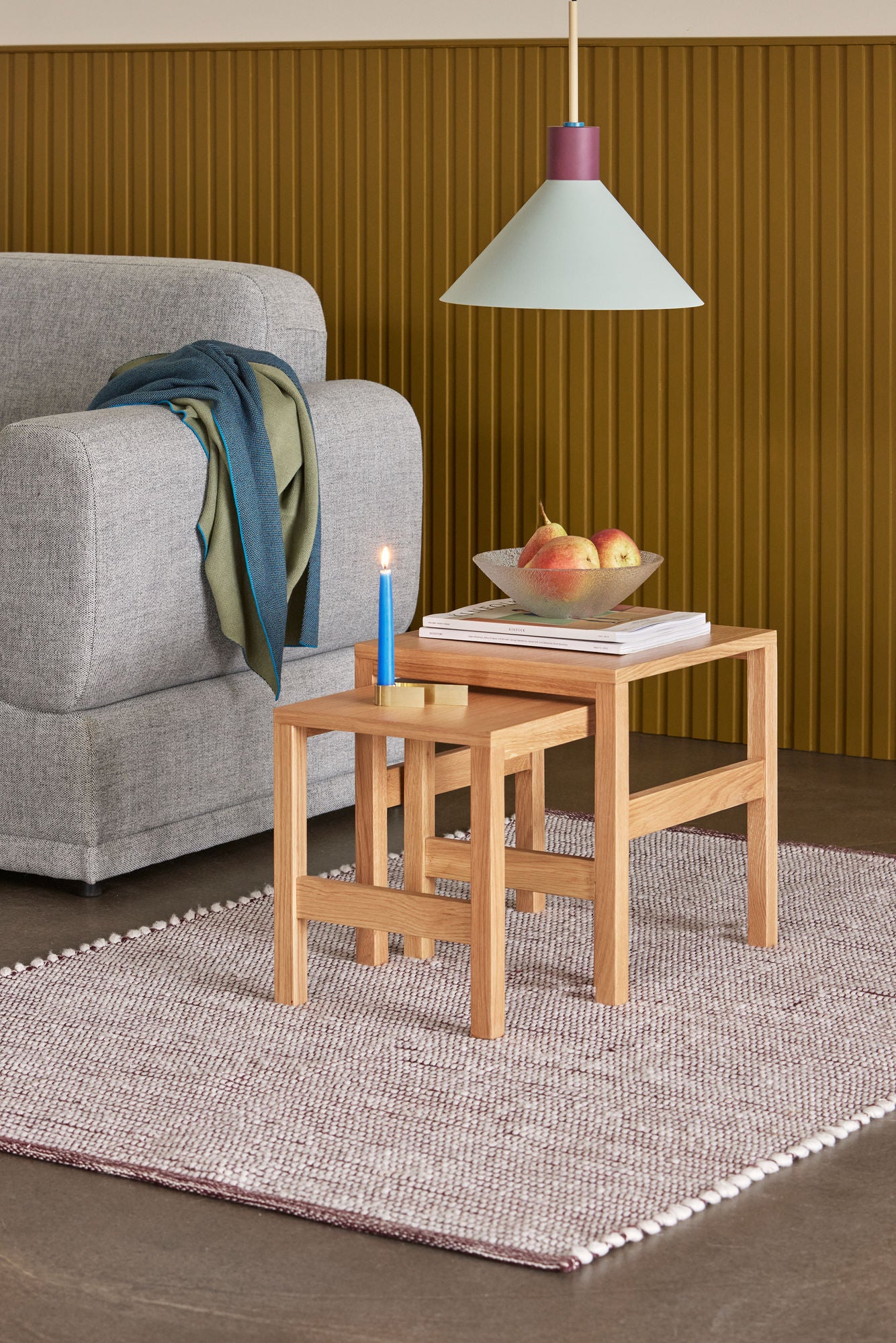 Hübsch Poppy Carpet Burgonha/branco