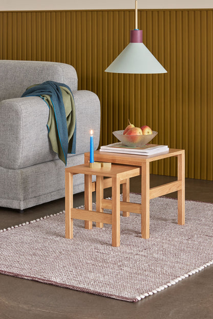 Hübsch Poppy Carpet Burgonha/branco