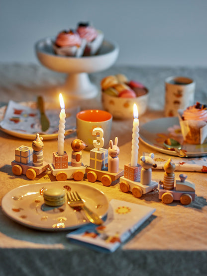 Bloomingville Mini Junaid Decoração de aniversário, Rosa, FSC®100%, MDF