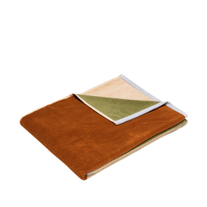 Hübsch Block Toalha Grande Brown/Multicolor