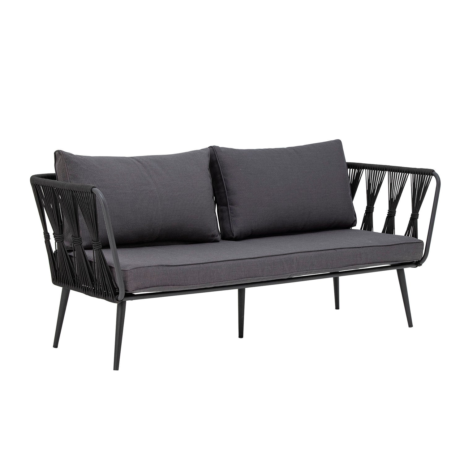 Sofá resistente ao fogo de Bloomingville Pavone, preto, metal