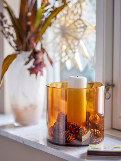Bloomingville Kahlah Candlestick, marrom, vidro reciclado