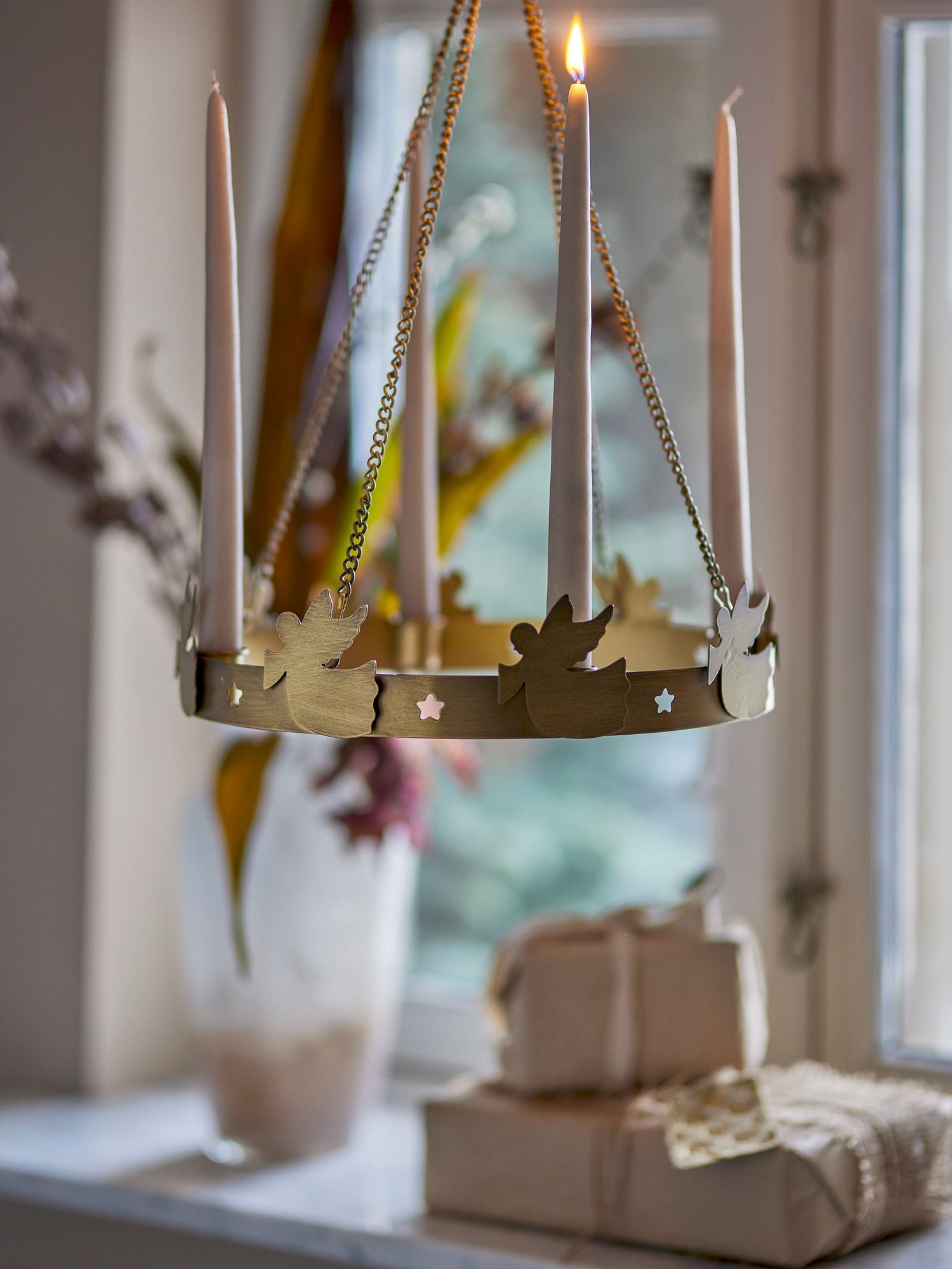 Bloomingville Elmir Adventstage, ouro, metal
