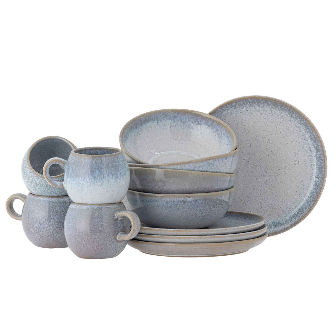 Conjunto de café da manhã de Bloomingville Paula, azul, grés