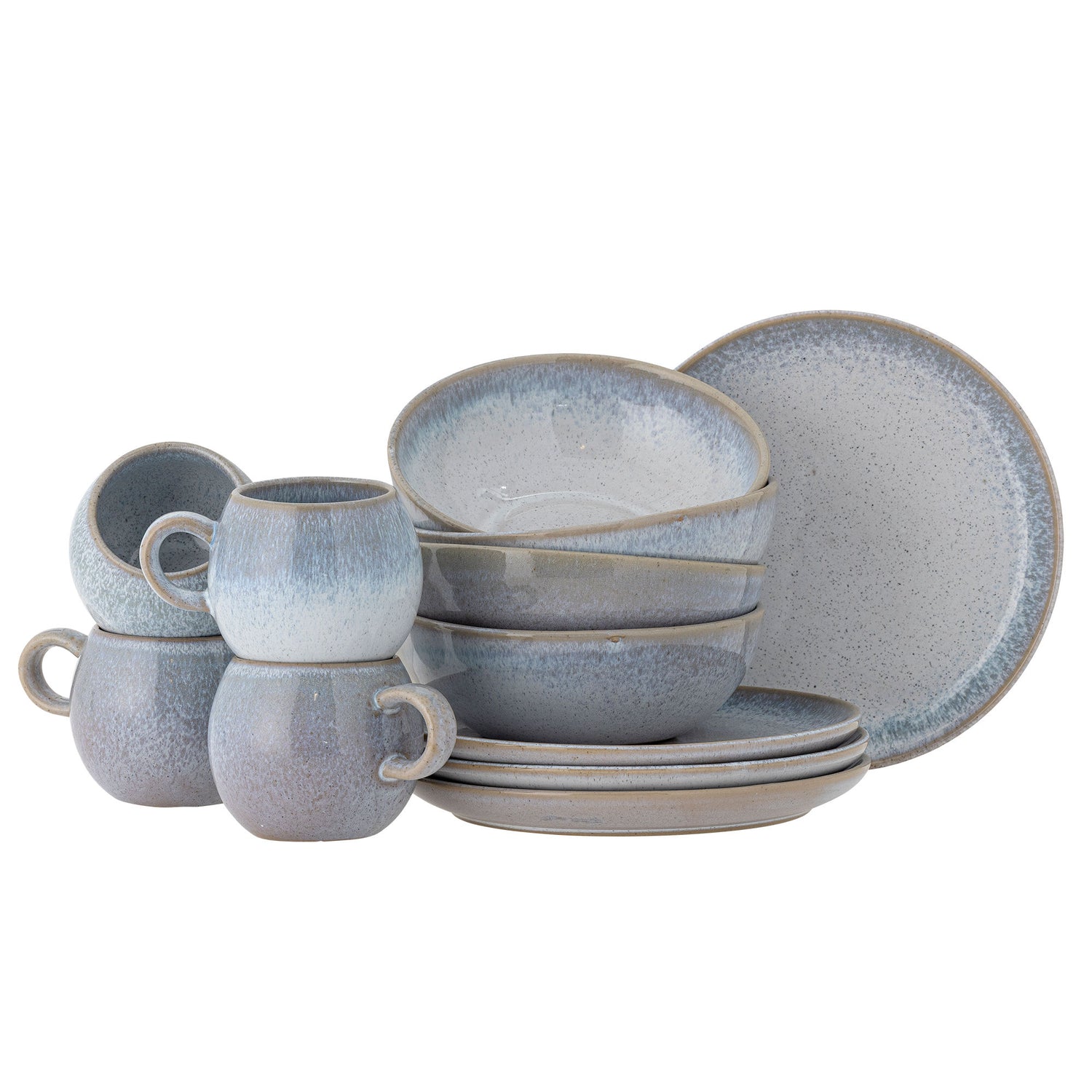 Conjunto de café da manhã de Bloomingville Paula, azul, grés