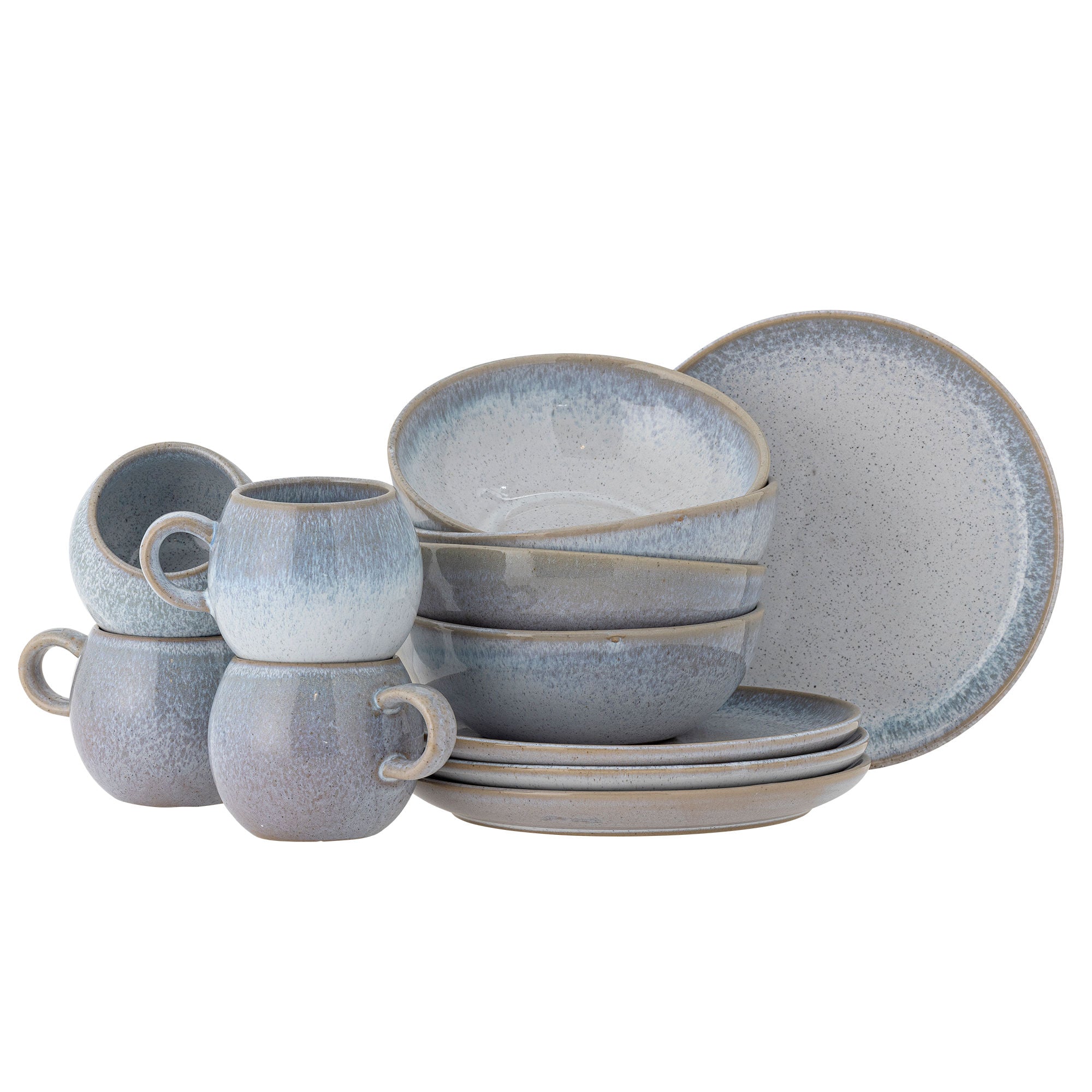 Conjunto de café da manhã de Bloomingville Paula, azul, grés