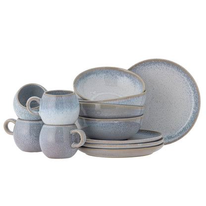 Conjunto de café da manhã de Bloomingville Paula, azul, grés
