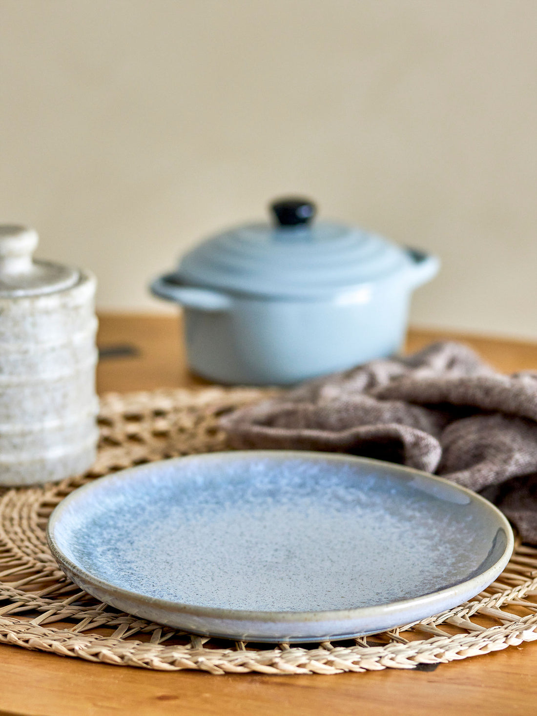 Conjunto de café da manhã de Bloomingville Paula, azul, grés