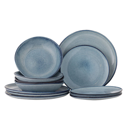 Bloomingville Sandrine Table Service Set, azul, grés