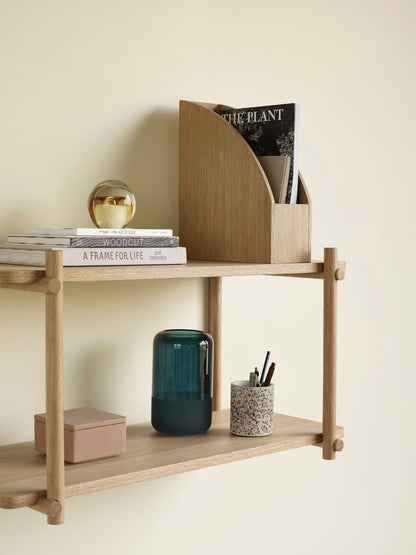 Hübsch Umber Storage Glass Grey retangular (conjunto de 3)
