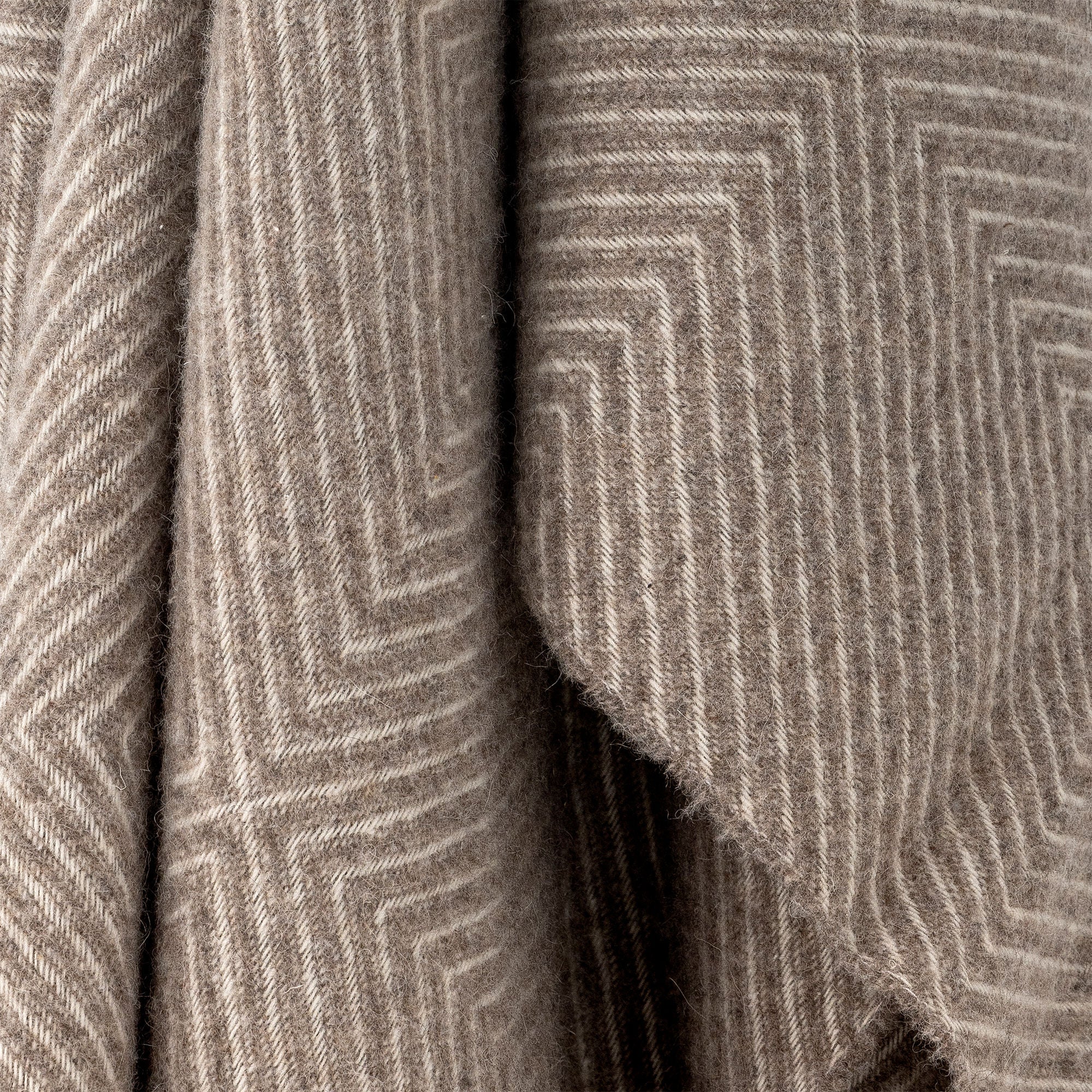 Bloomingville Hoshi Plaid, Brown, Lã Merino