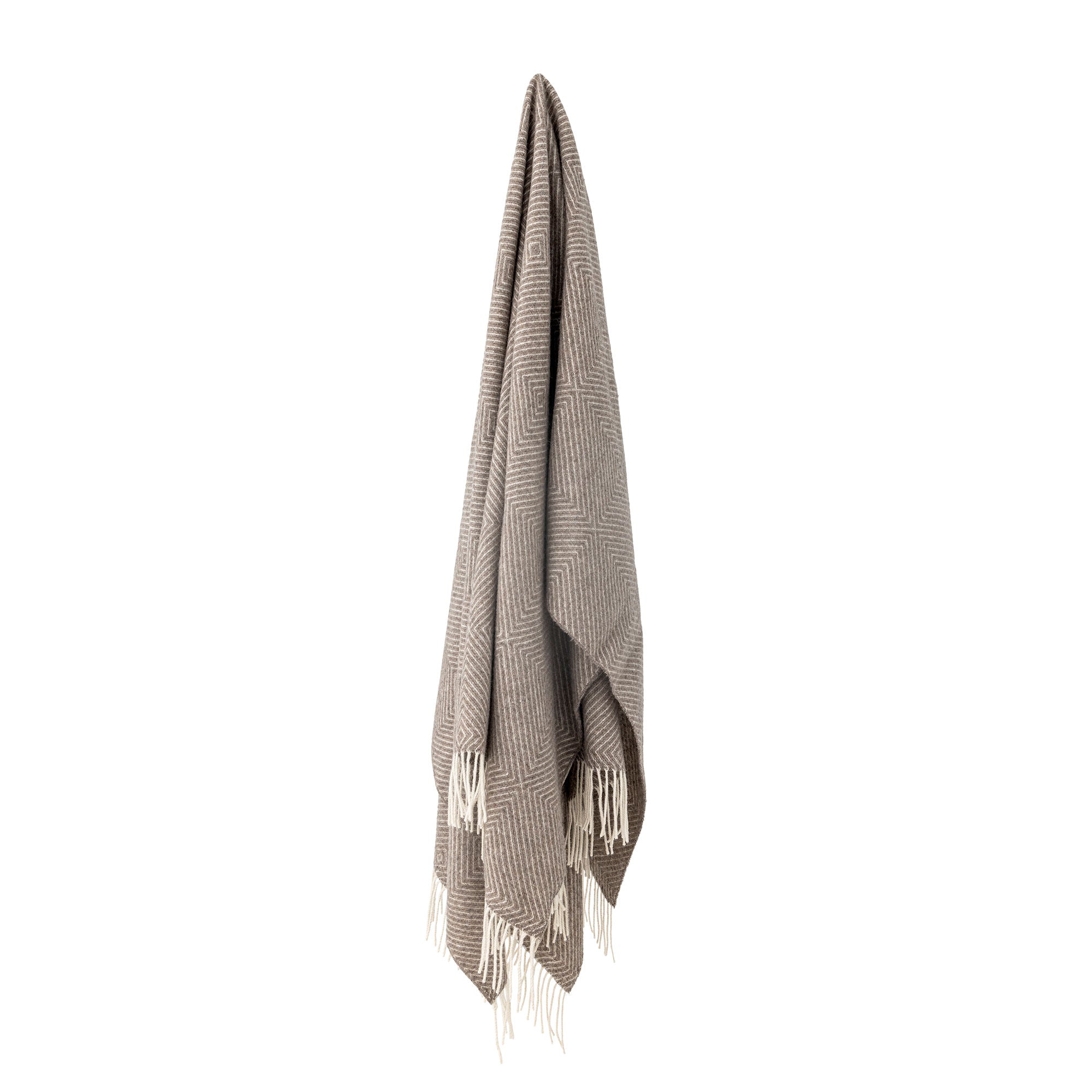 Bloomingville Hoshi Plaid, Brown, Lã Merino