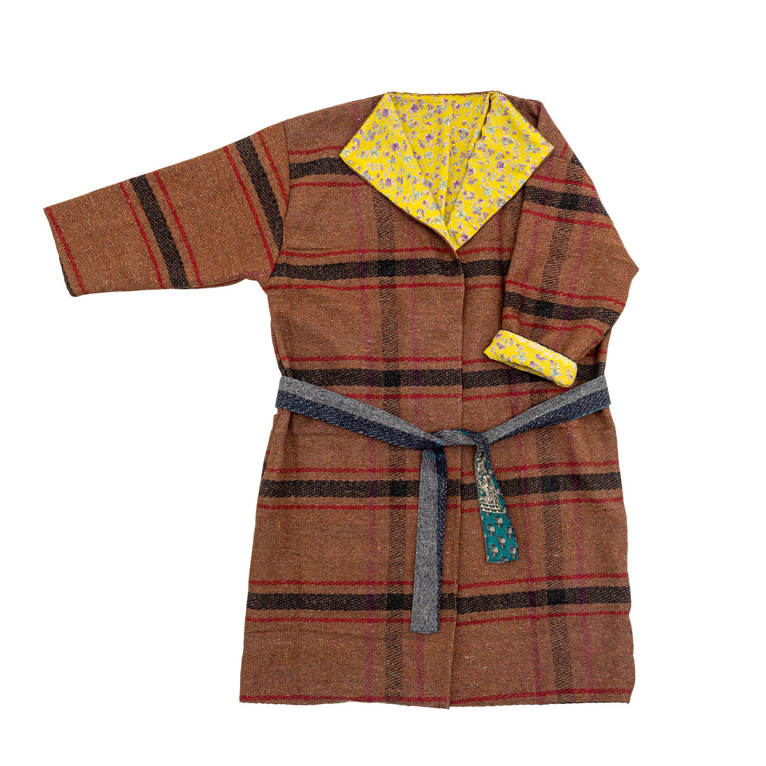 Coleção criativa Rieti Kimono, Brown, Upcycled