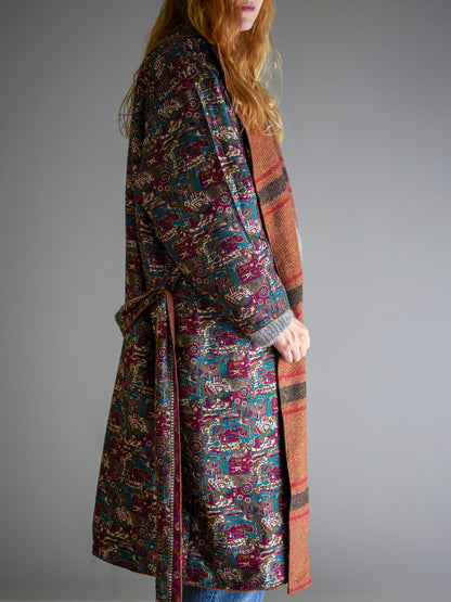 Coleção criativa Rieti Kimono, Brown, Upcycled
