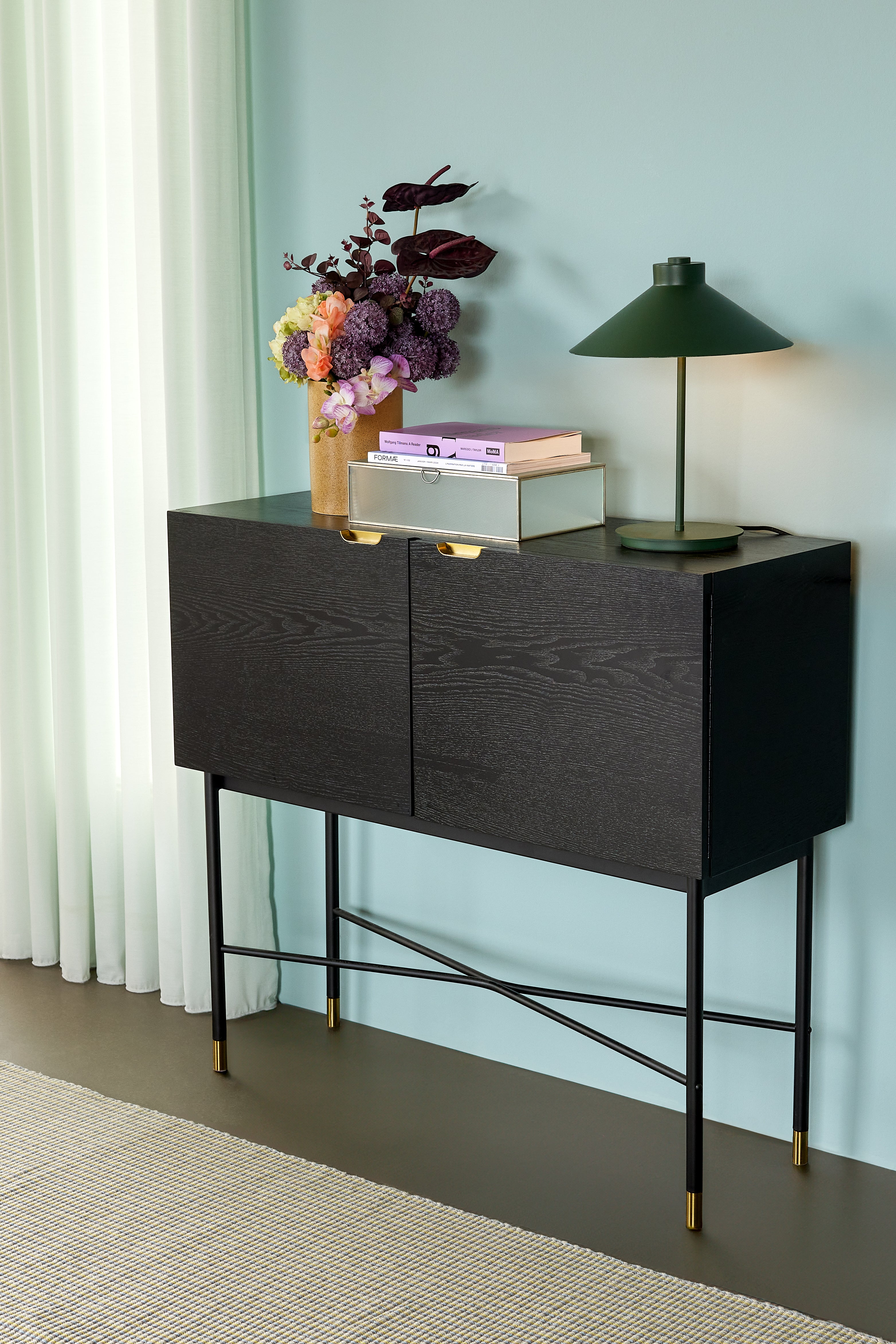 Tabela de console de norma preto - 100x35xh90cm