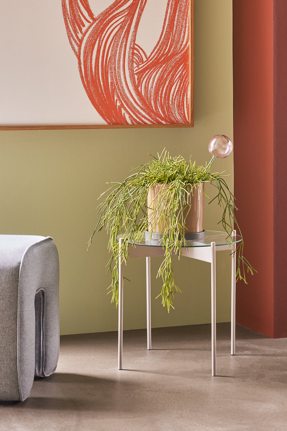 Flora Selvander Rosa/Verde - 8x8xh27cm