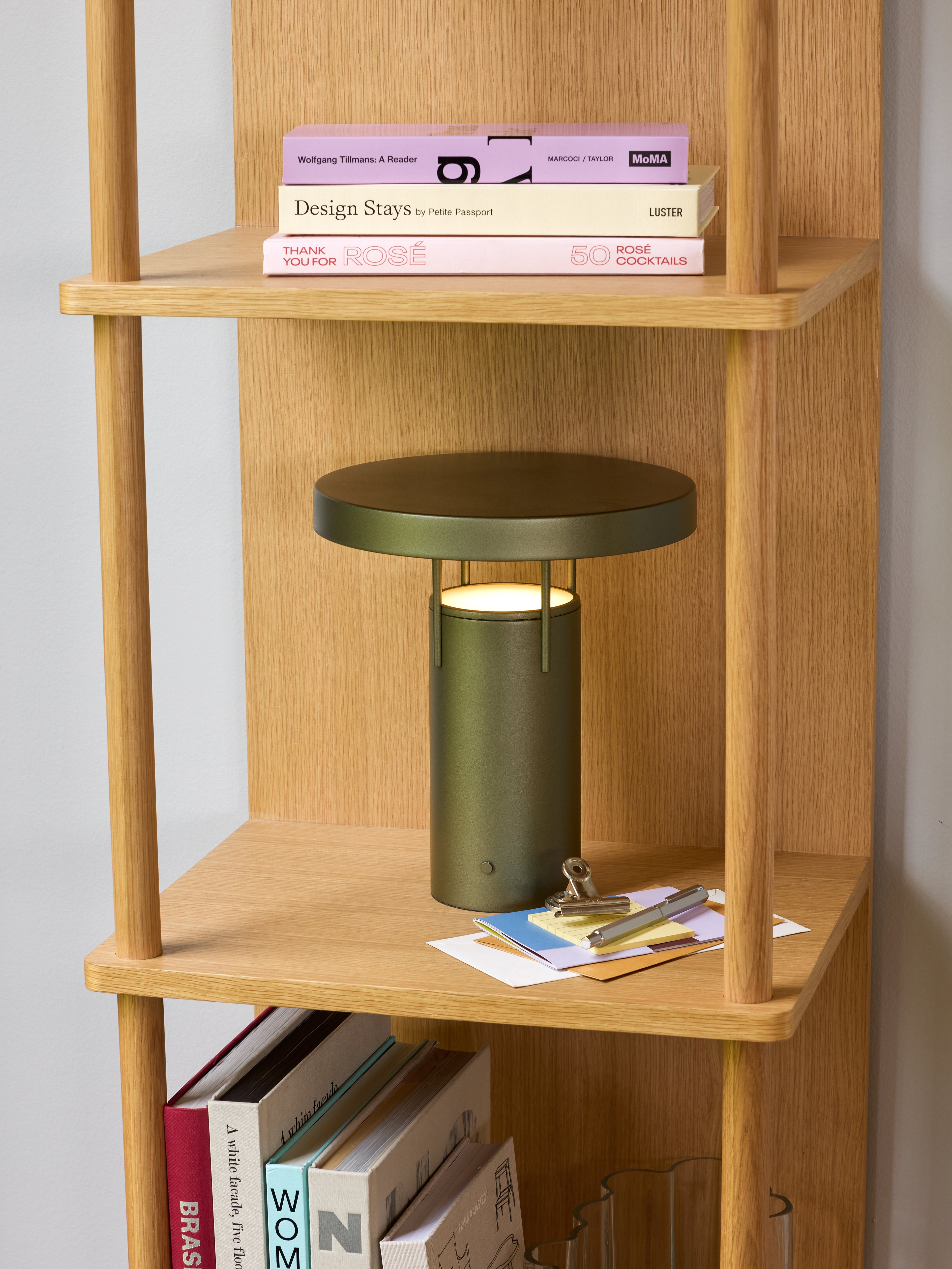 Candeeiro Portátil BringMe Metálico Verde Escuro - ø25xh28cm