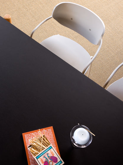 Mesa de Jantar Oblíqua Retangular Preta - 190x107xh75cm