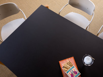 Mesa de Jantar Oblíqua Retangular Preta - 190x107xh75cm