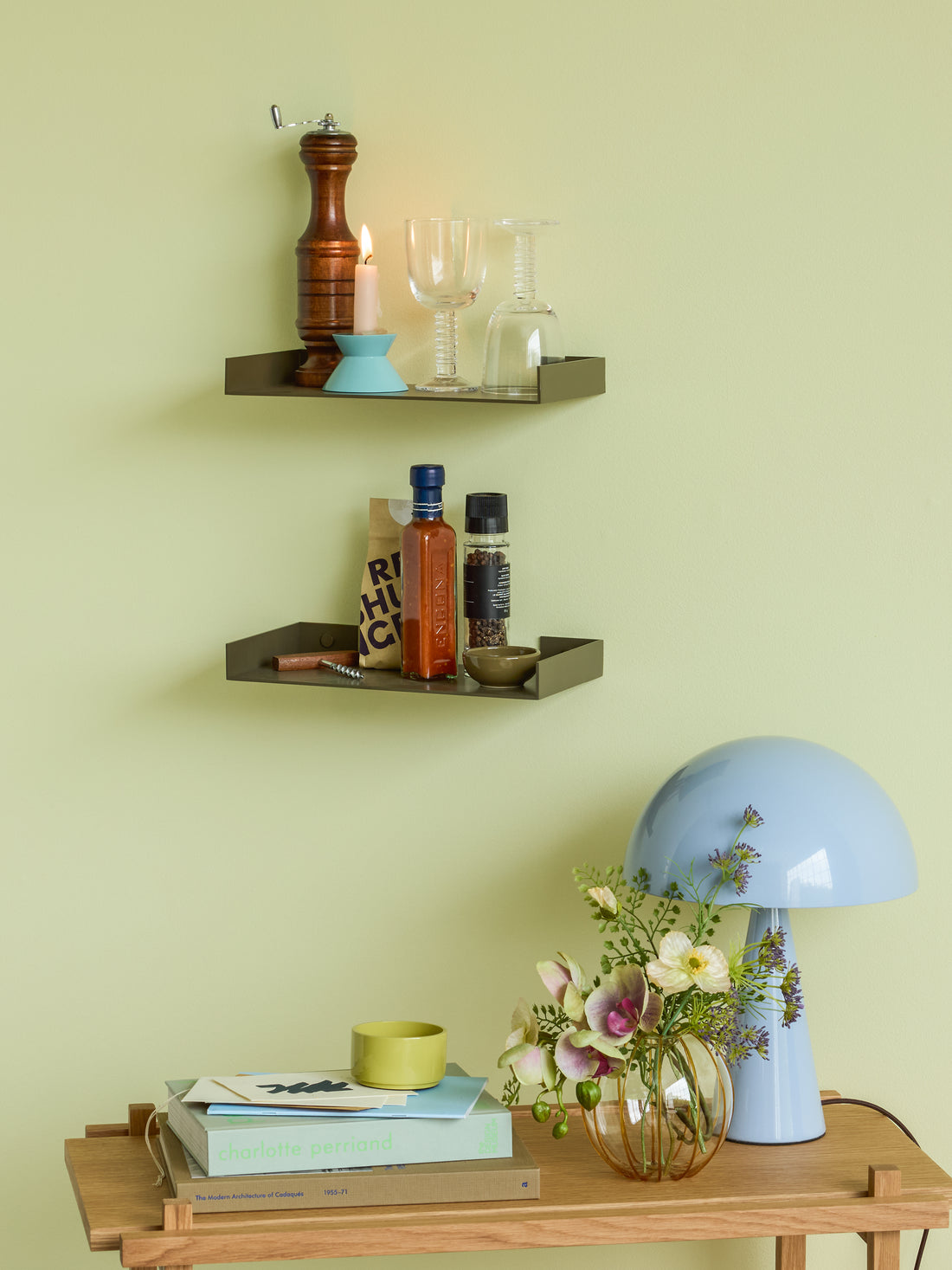 Candeeiro de mesa Mush Mini Azul Gelo - ø25xh34cm