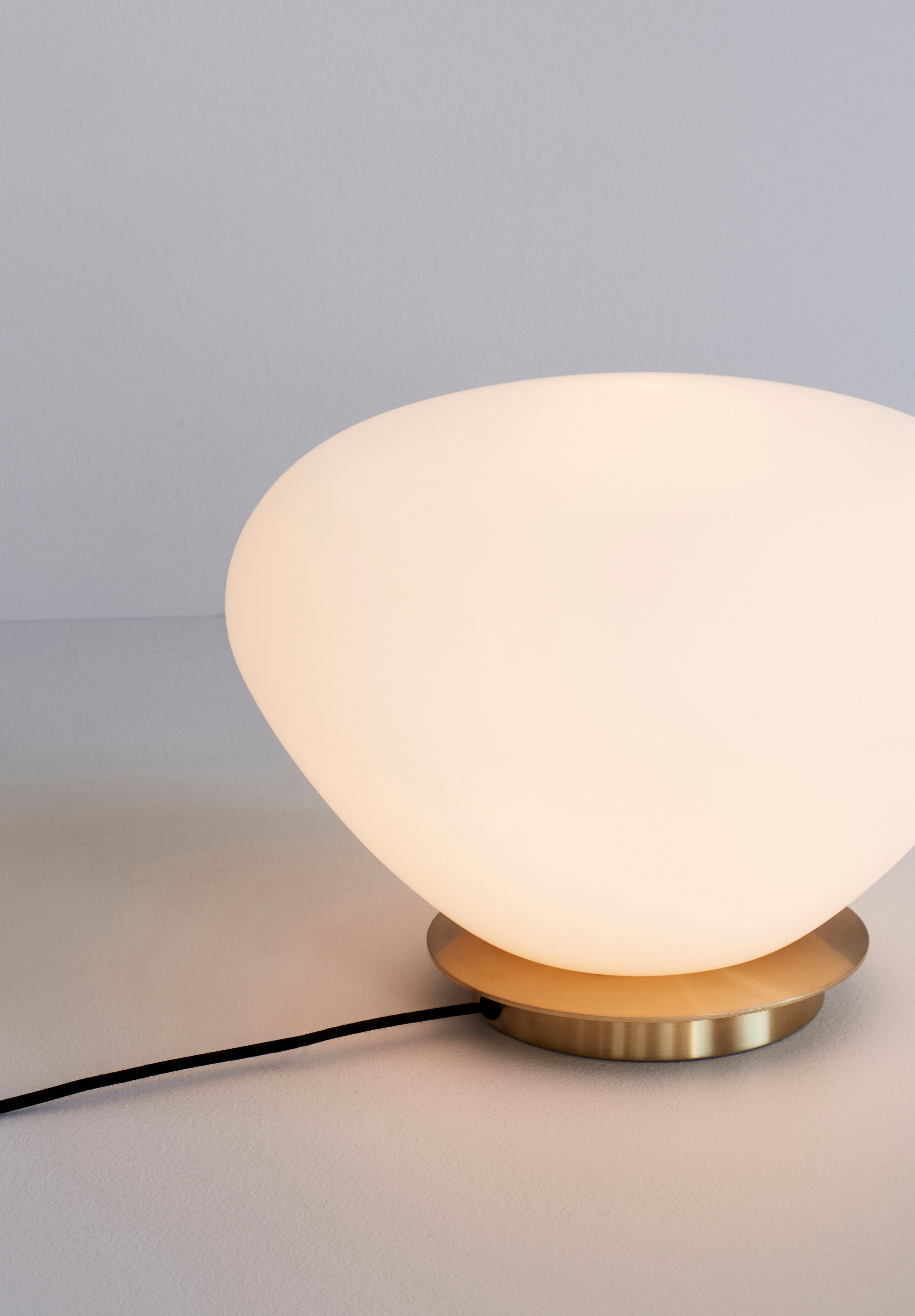 Lâmpada de mesa de feijão branco - Ø39xh28cm, e27
