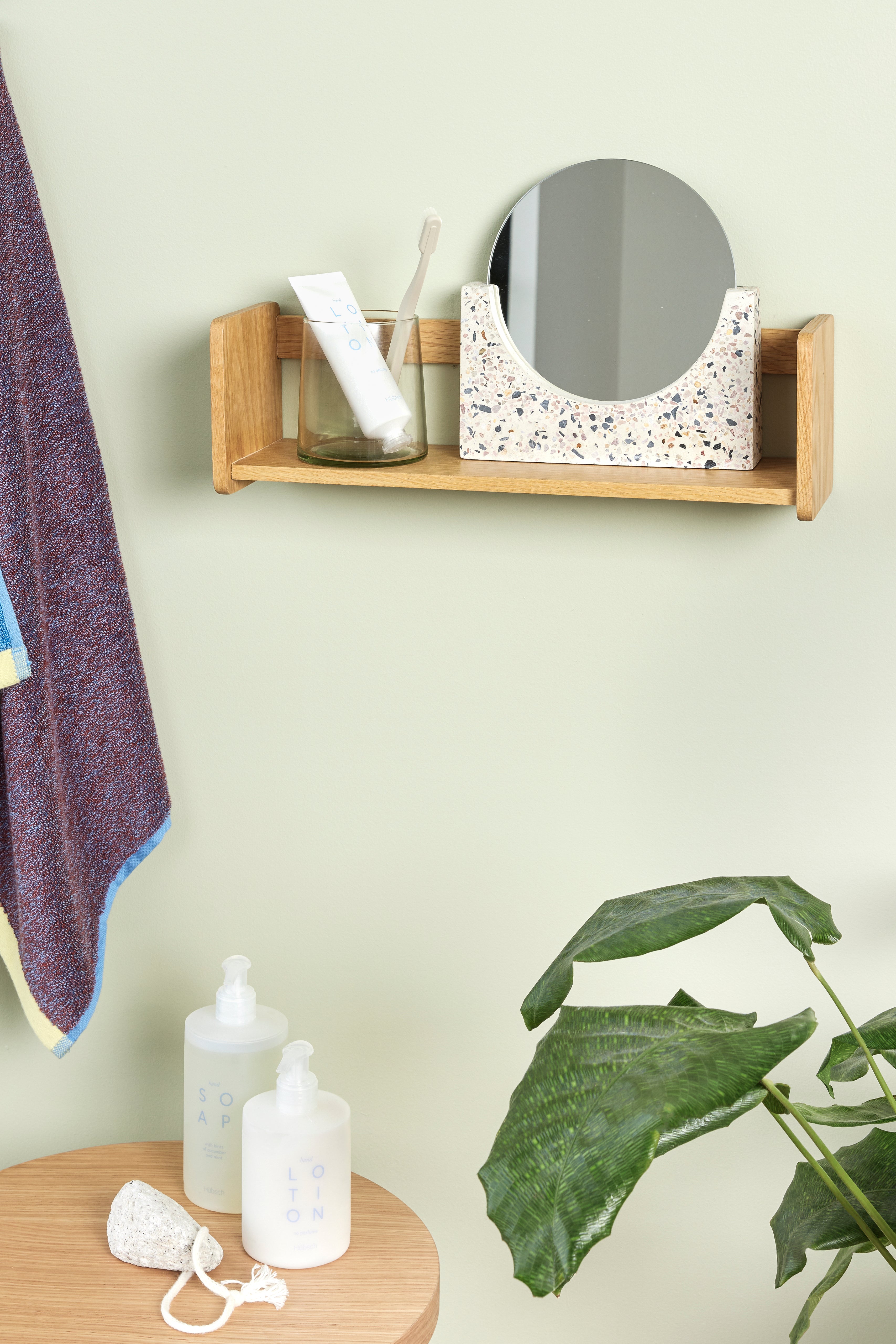 Terrazzo de espelho de mesa preta - 20x5xh19cm