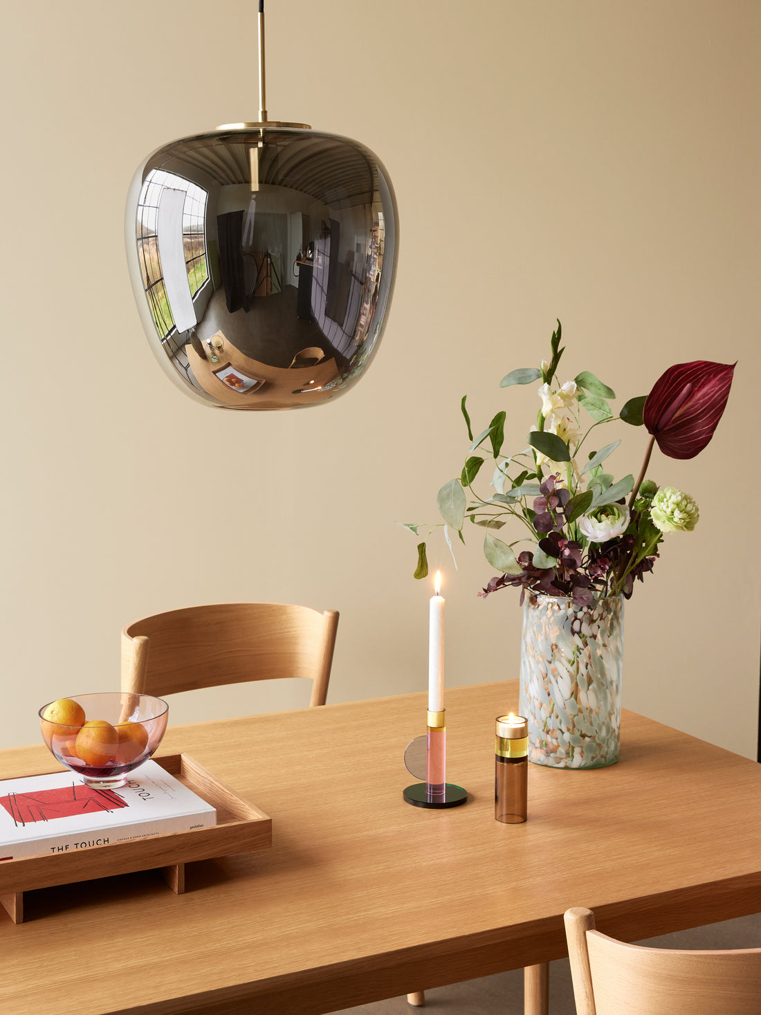 Refletir pendente Ø40 cinza - Ø40xh40cm, e27/15w