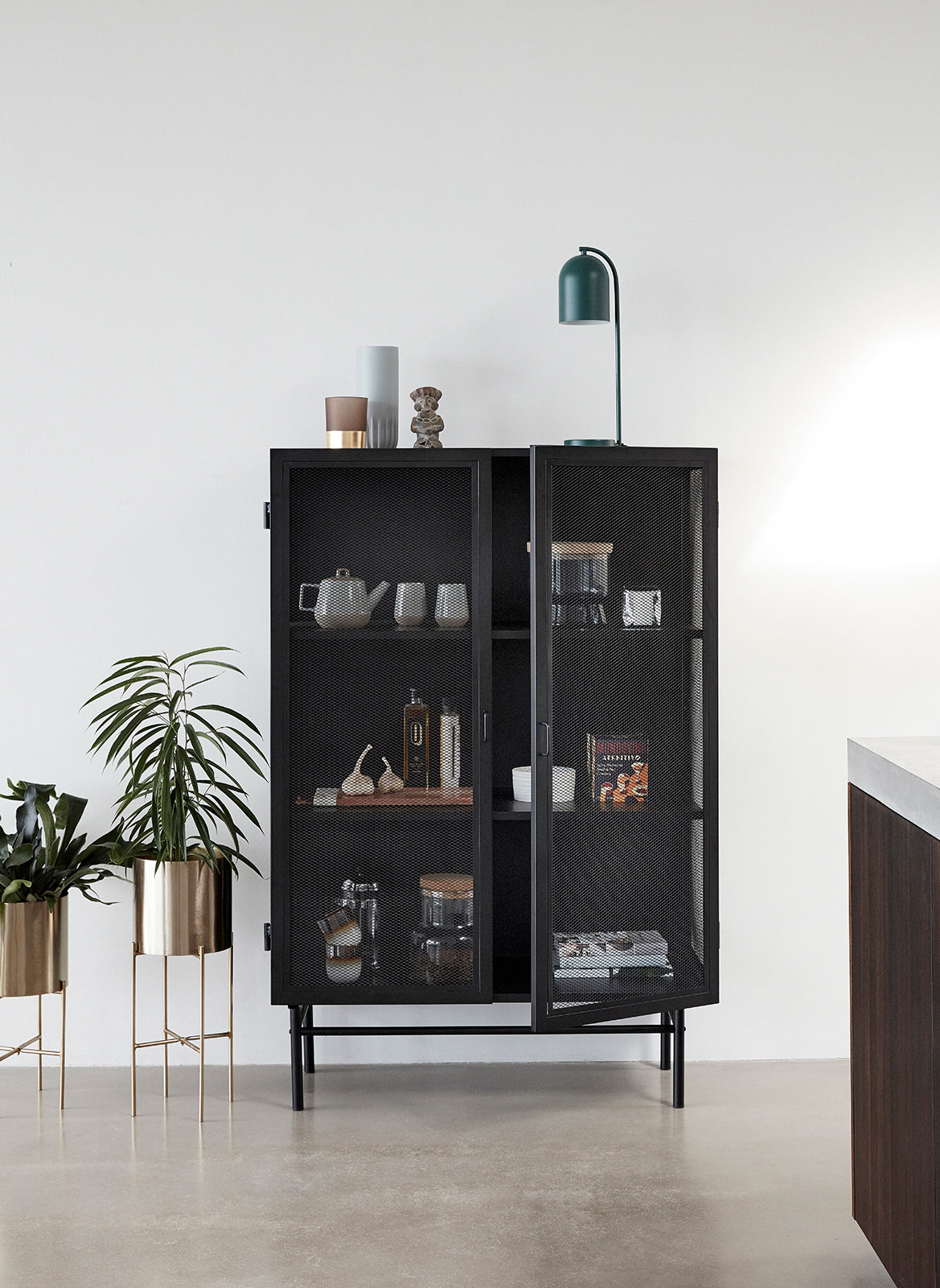 Colaboração de borda dupla preta - 100x45xh150cm