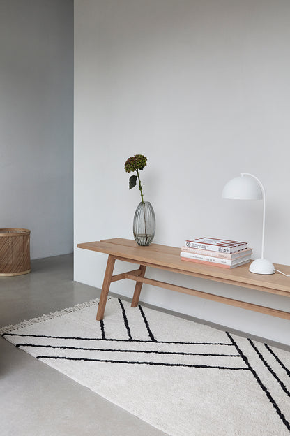 Lâmpada de mesa de formulário Branco - Ø23xh48cm, E14/25W