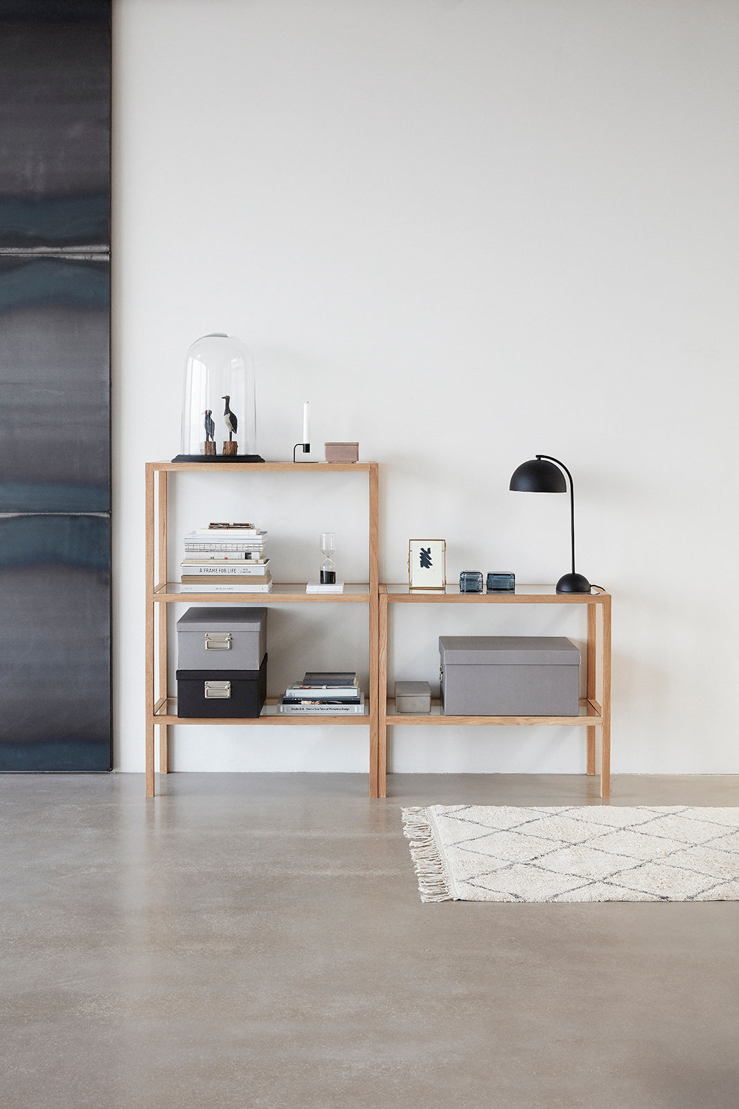 Lâmpada de mesa de formulário preto - Ø23xh48cm, e14/25w