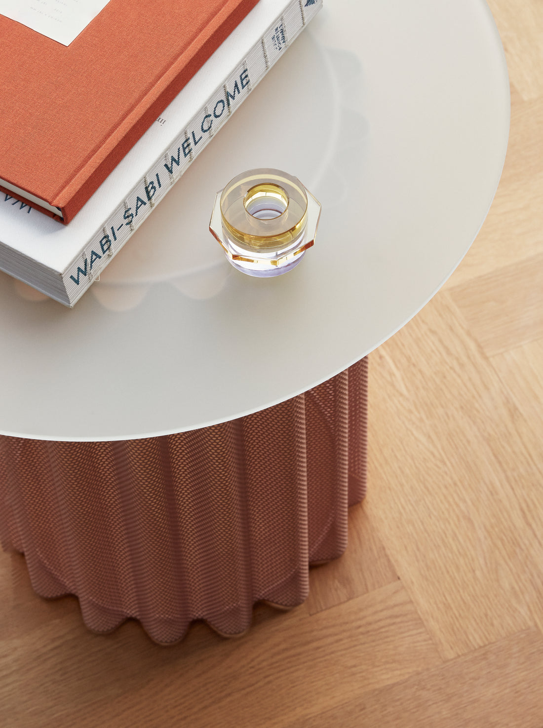 Castiçais Quiosque Amarelo/Roxo (conjunto de 2) - ø6xh4cm