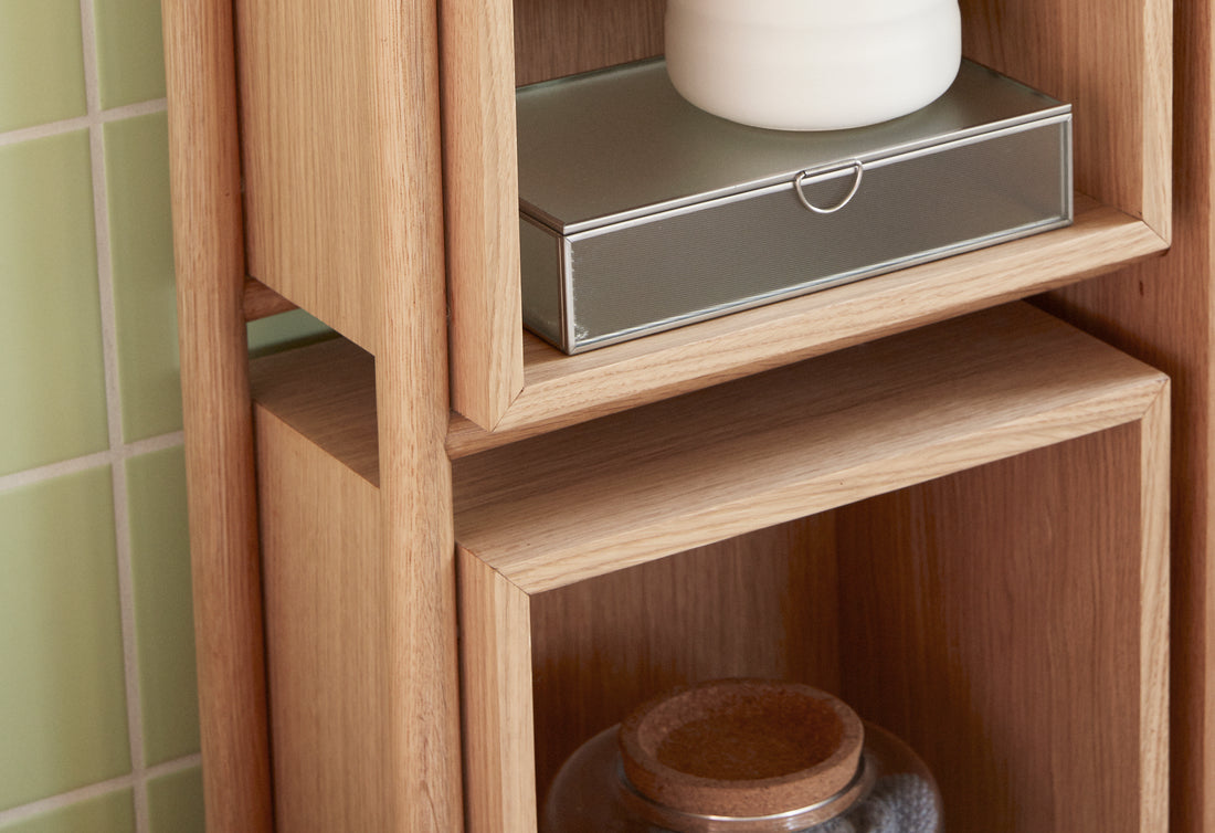 Mesa Consola Cubo Natural - 76x25xh90cm