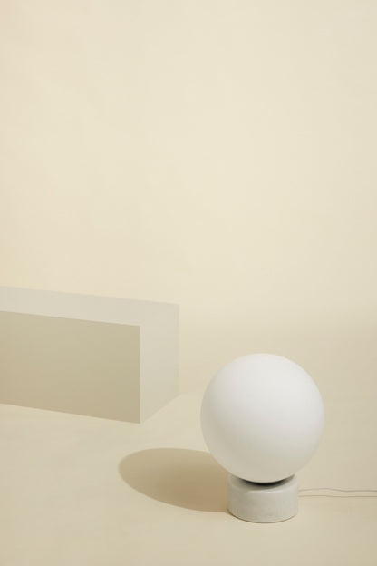 Lâmpada de piso da esfera branca - Ø40xh50cm, e27/40w