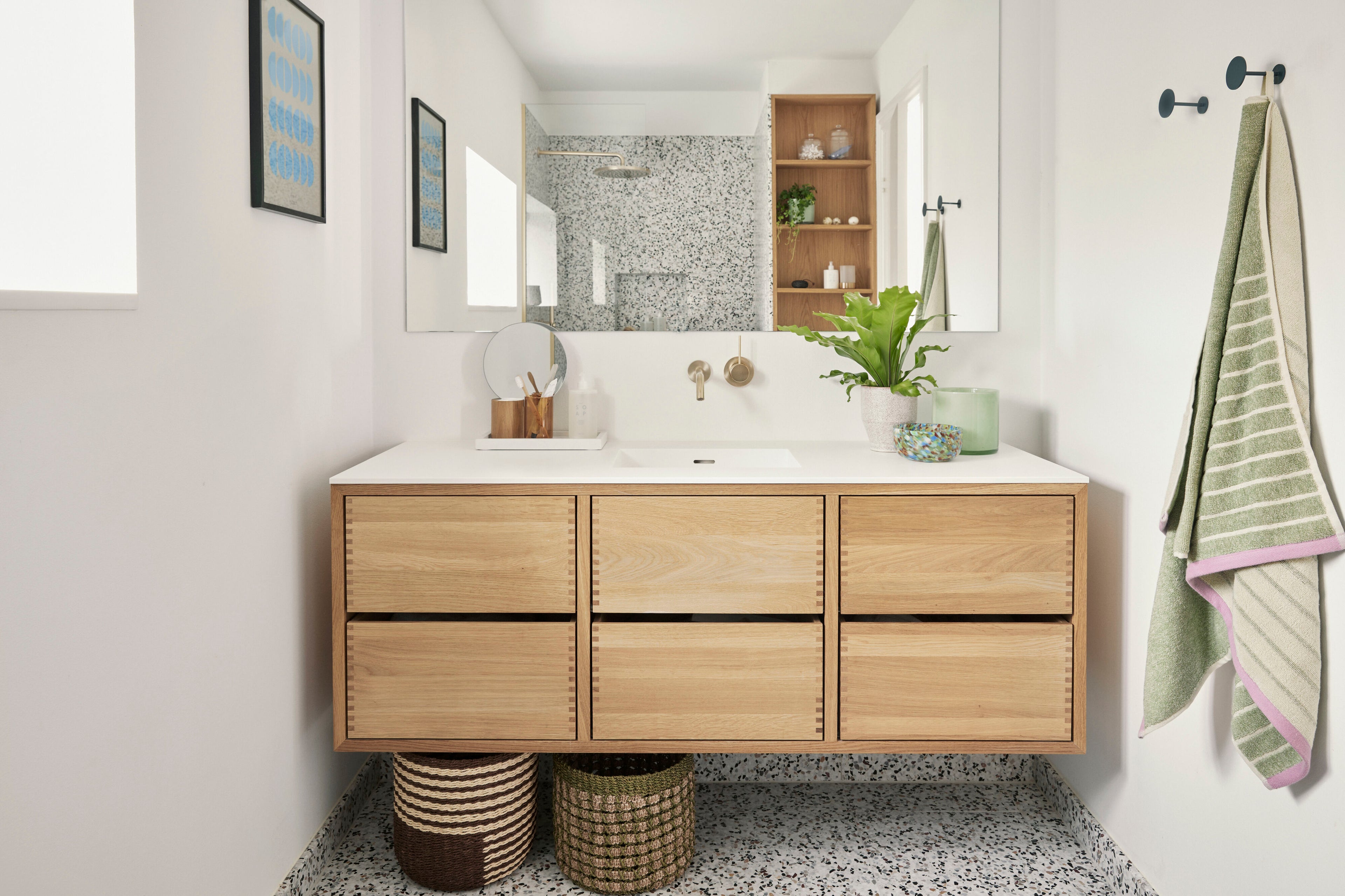 Curva de barbante Natureza/Brown (Conjunto de 2) - Ø30xh28, Ø33xh31cm