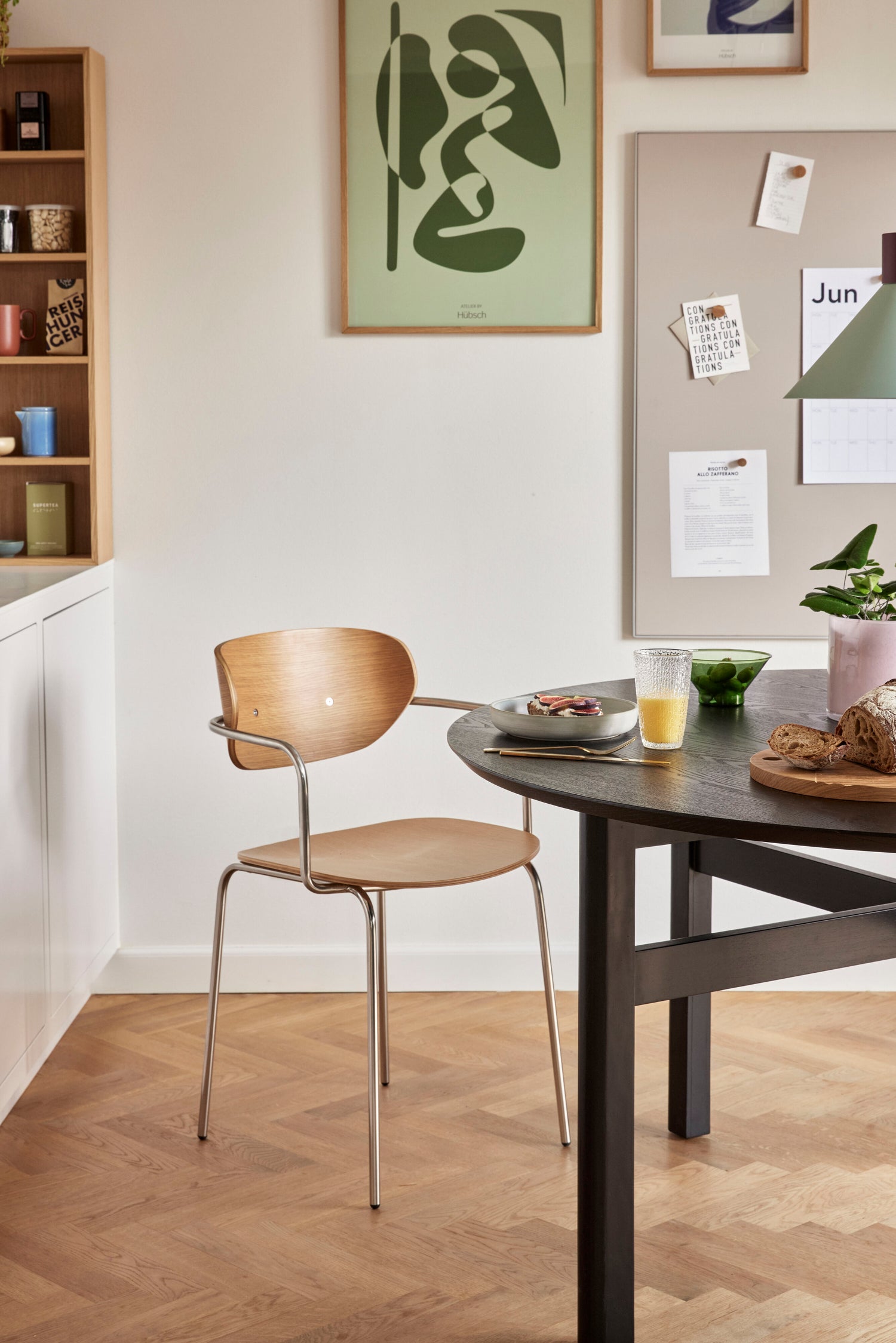 Mesa de jantar Fjord preto grande - Ø140xh74cm