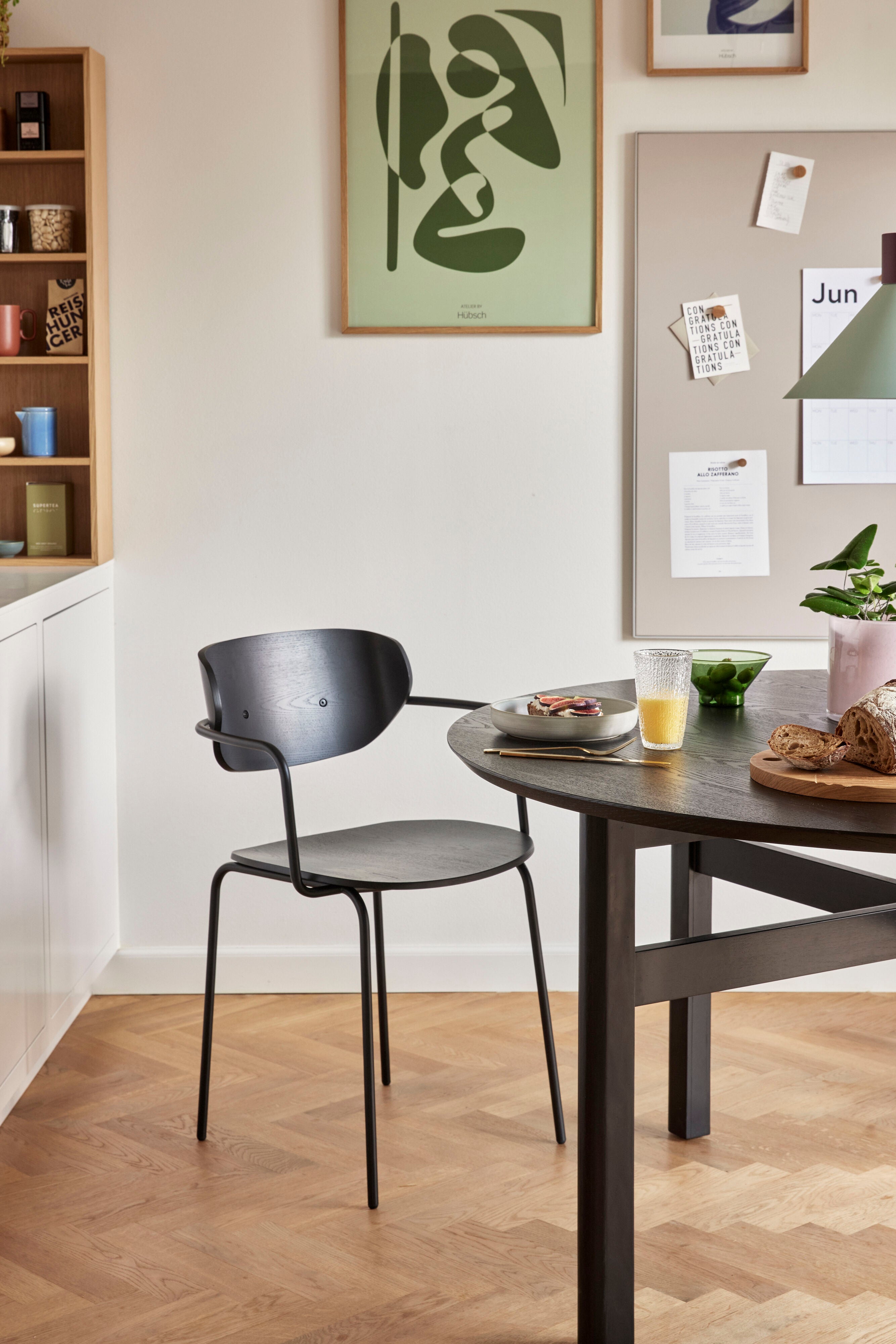 Mesa de jantar Fjord preto grande - Ø140xh74cm
