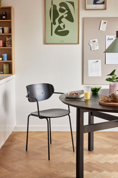 Mesa de jantar Fjord preto grande - Ø140xh74cm