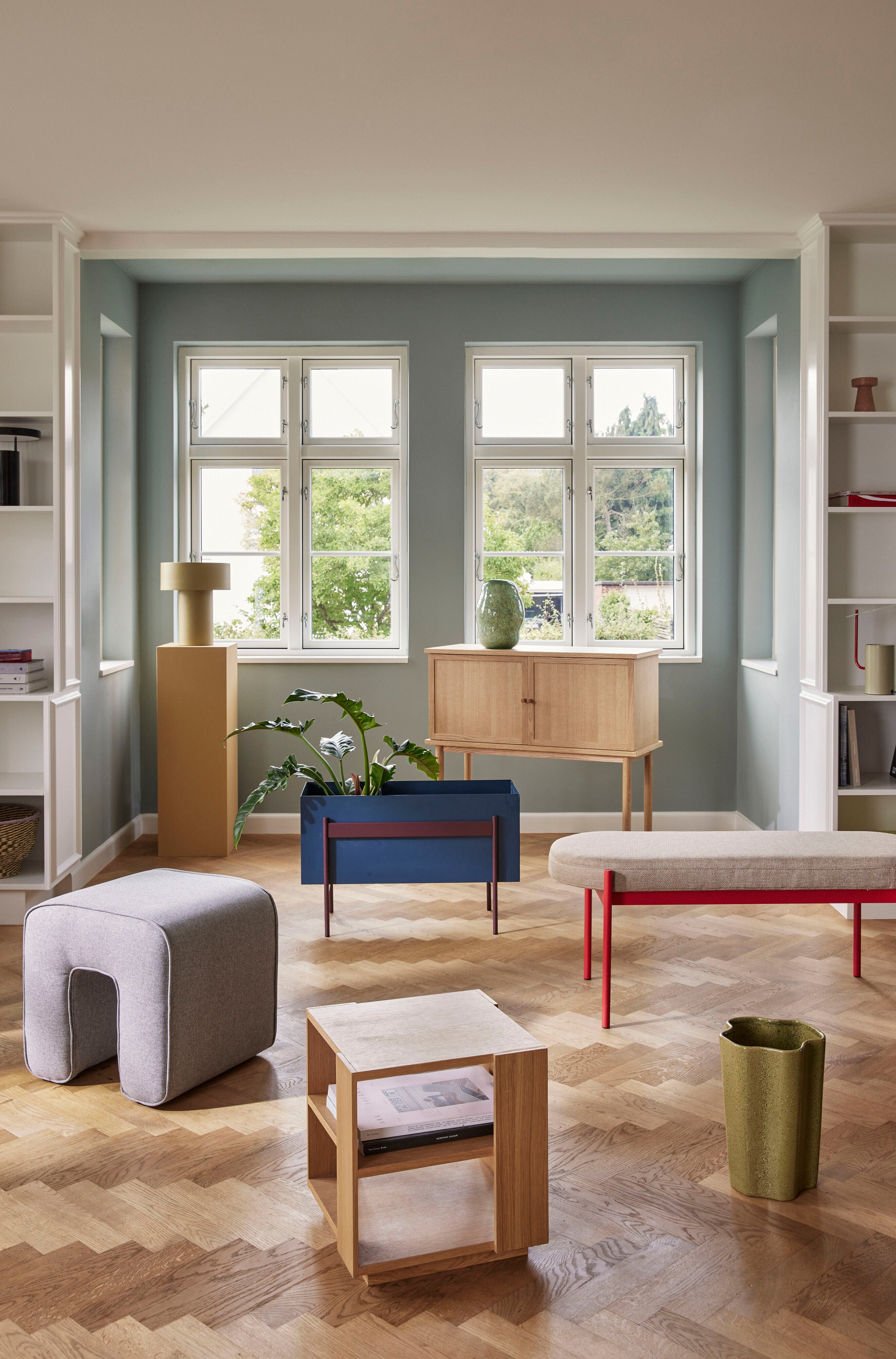 Curva de Peppy Natureza/Verde (conjunto de 2) - Ø34xh21, Ø38xh26cm