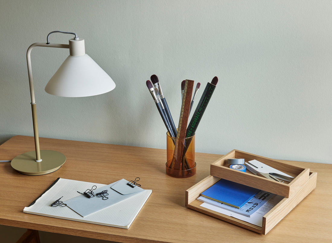 Lâmpada de mesa à vista chaki - Ø37x22xh44cm, e27