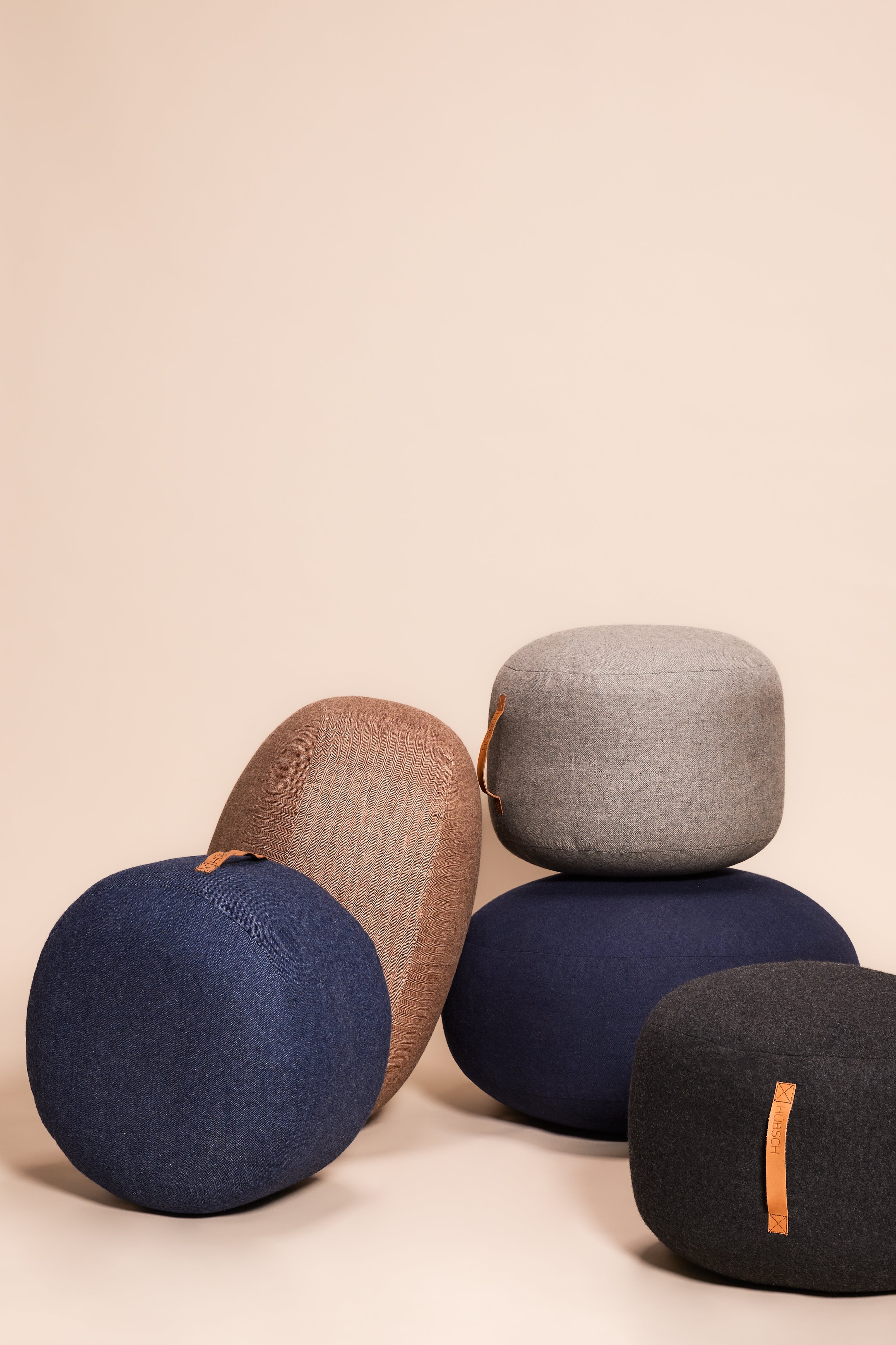 Mochi puf Ø50 azul - Ø50xh35cm