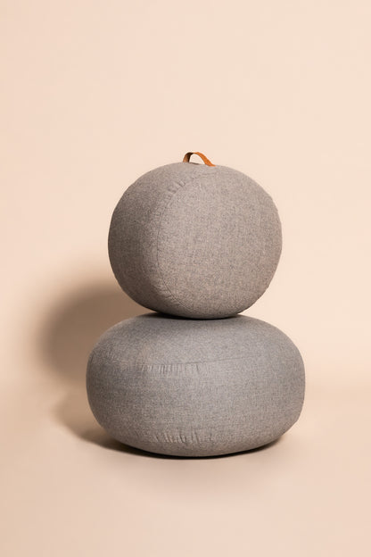 Mochi puf Ø70 cinza - Ø70xh35cm