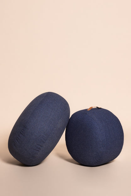 Mochi puf Ø50 azul - Ø50xh35cm
