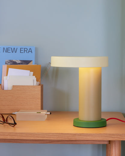 Lâmpada de mesa mágica verde/verde azeitona - Ø20x H25cm, LED