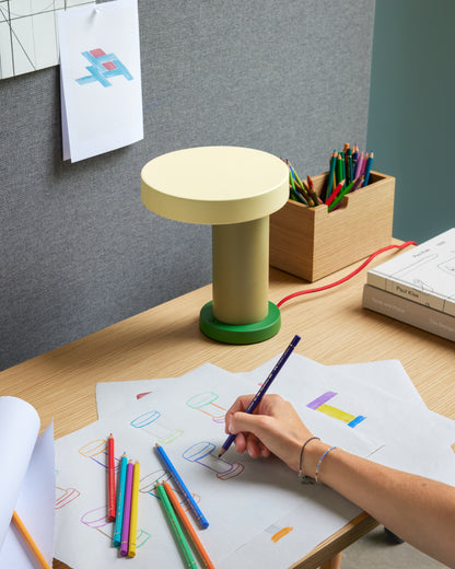 Lâmpada de mesa mágica verde/verde azeitona - Ø20x H25cm, LED