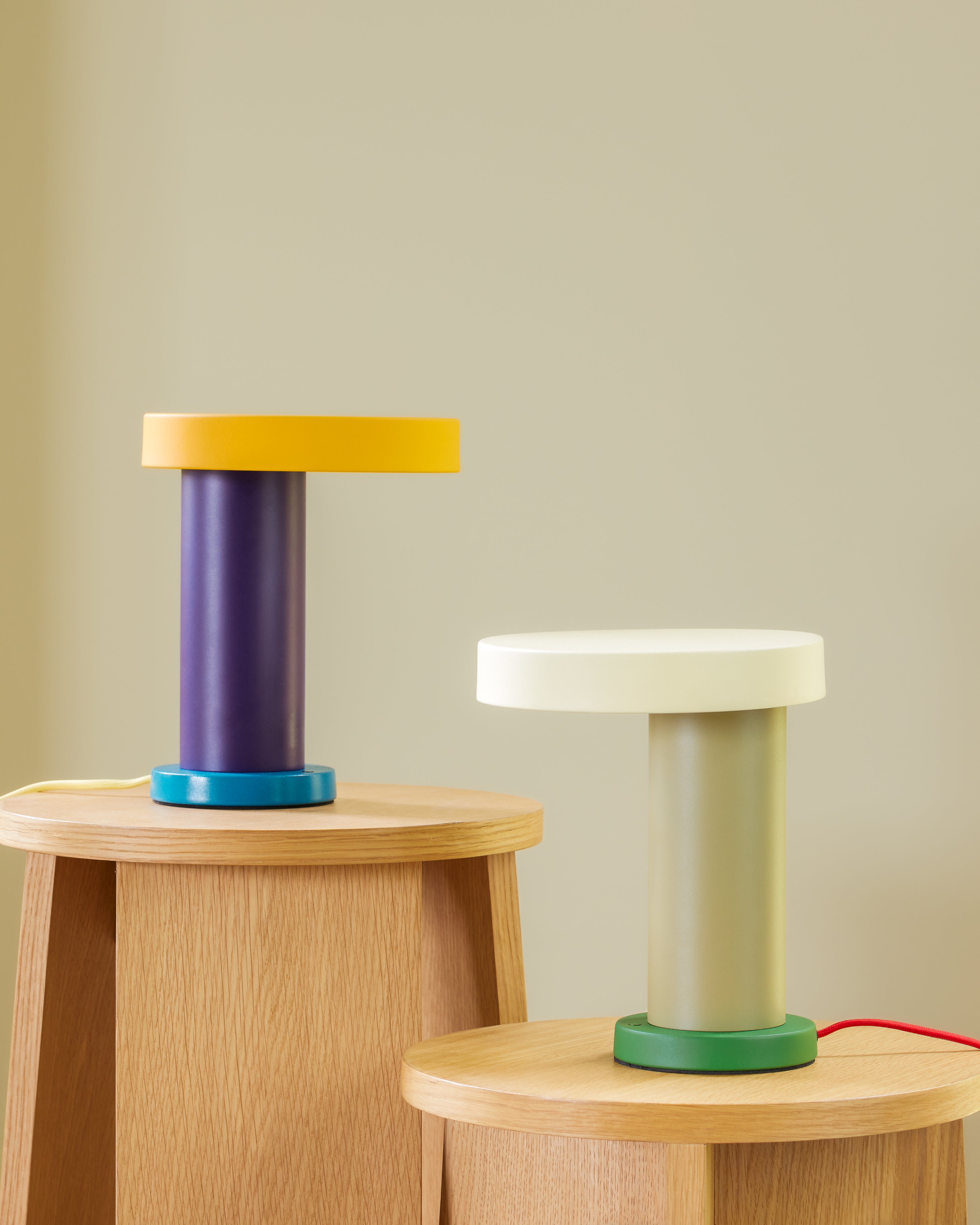 Lâmpada de mesa mágica verde/verde azeitona - Ø20x H25cm, LED
