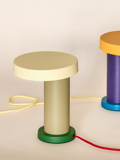 Lâmpada de mesa mágica verde/verde azeitona - Ø20x H25cm, LED