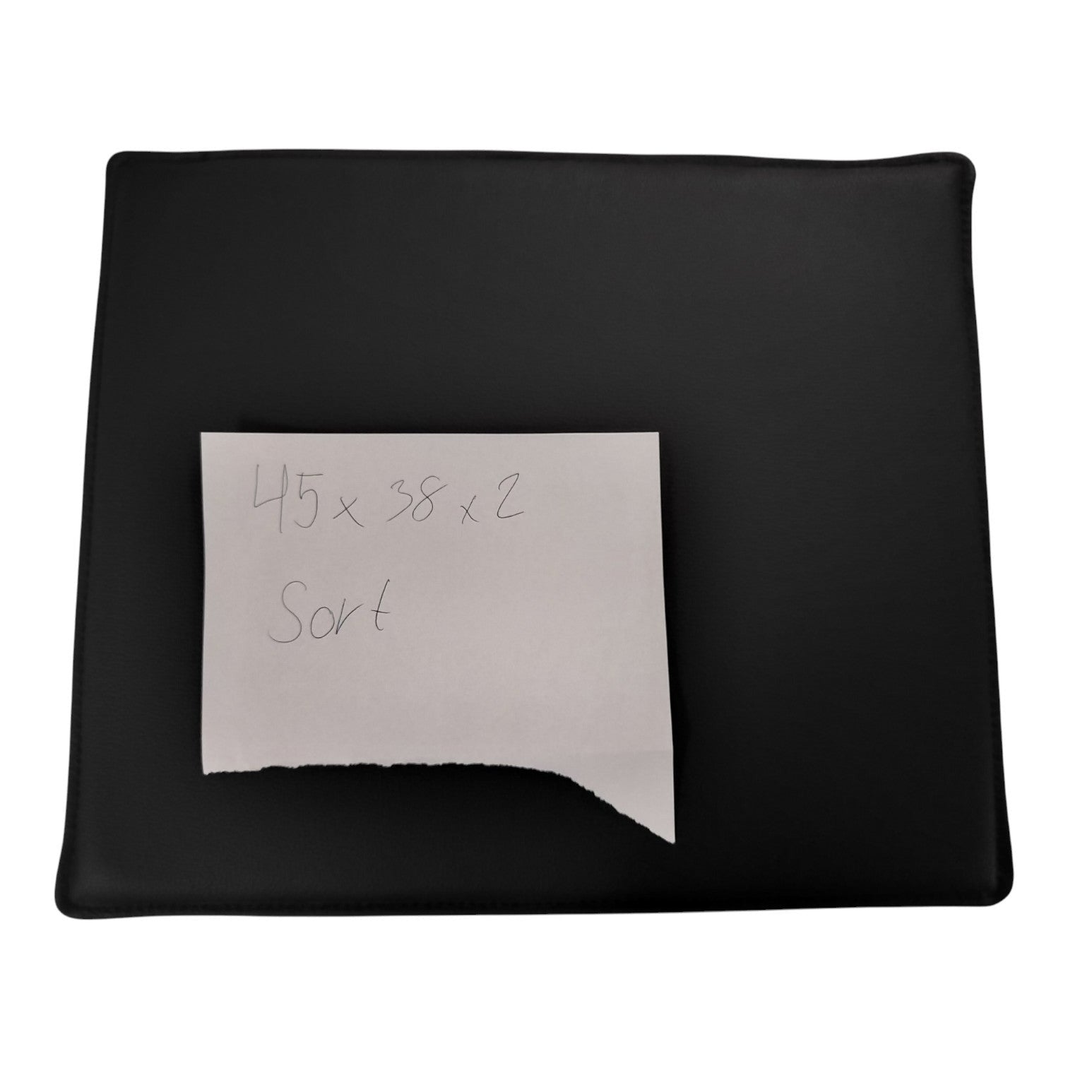 Almofada de couro preto de 45x38 cm